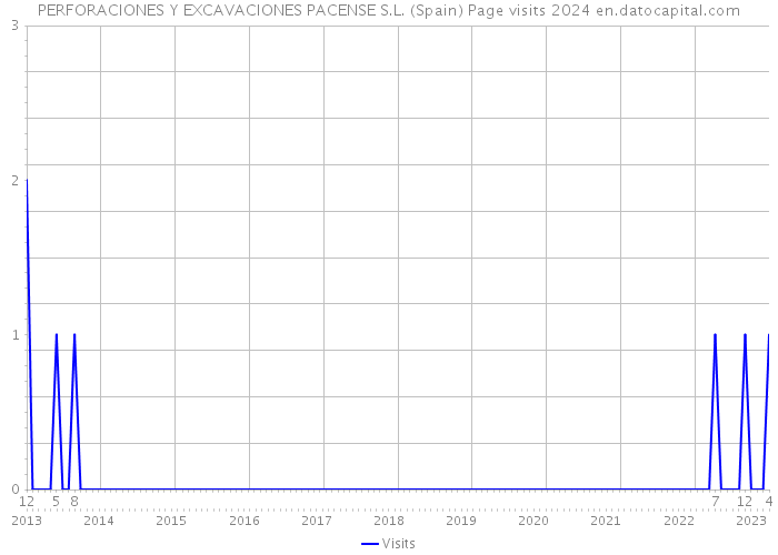 PERFORACIONES Y EXCAVACIONES PACENSE S.L. (Spain) Page visits 2024 