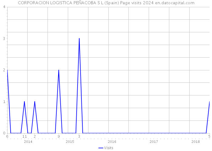 CORPORACION LOGISTICA PEÑACOBA S L (Spain) Page visits 2024 