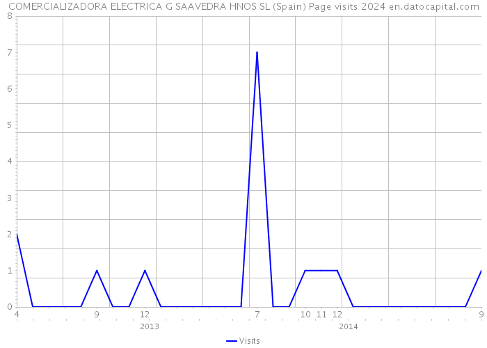 COMERCIALIZADORA ELECTRICA G SAAVEDRA HNOS SL (Spain) Page visits 2024 