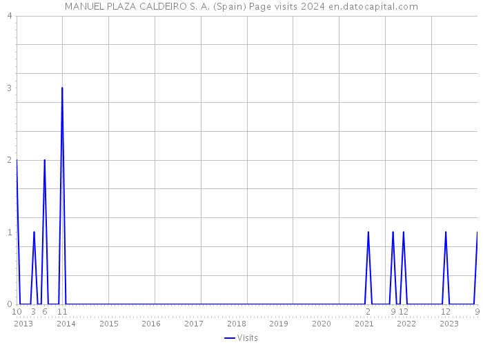 MANUEL PLAZA CALDEIRO S. A. (Spain) Page visits 2024 