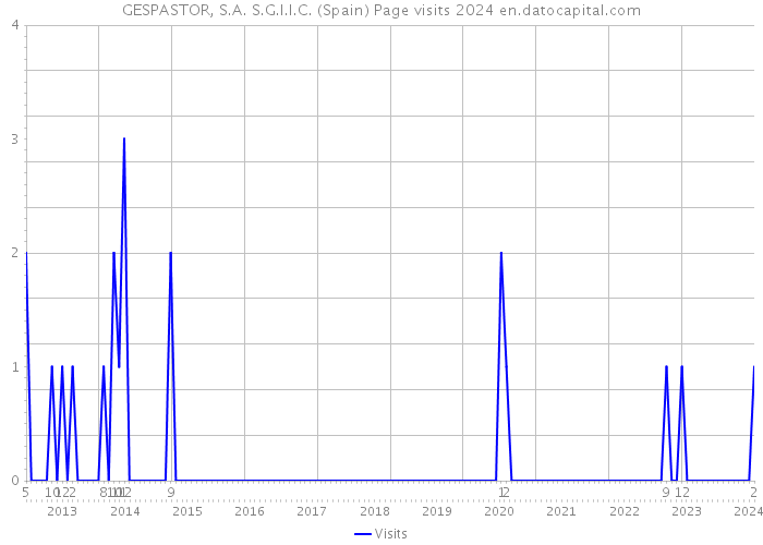 GESPASTOR, S.A. S.G.I.I.C. (Spain) Page visits 2024 