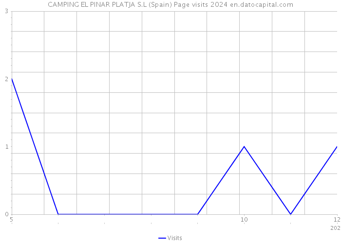CAMPING EL PINAR PLATJA S.L (Spain) Page visits 2024 
