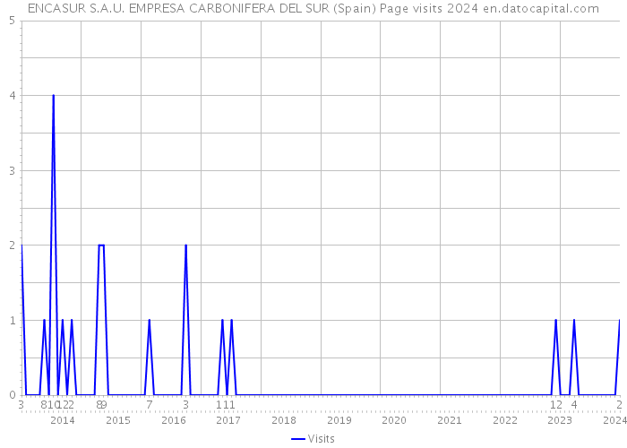 ENCASUR S.A.U. EMPRESA CARBONIFERA DEL SUR (Spain) Page visits 2024 