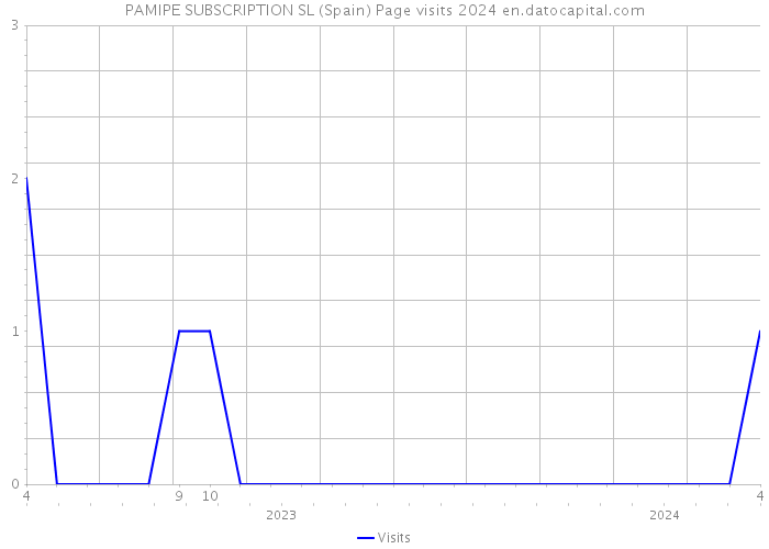 PAMIPE SUBSCRIPTION SL (Spain) Page visits 2024 