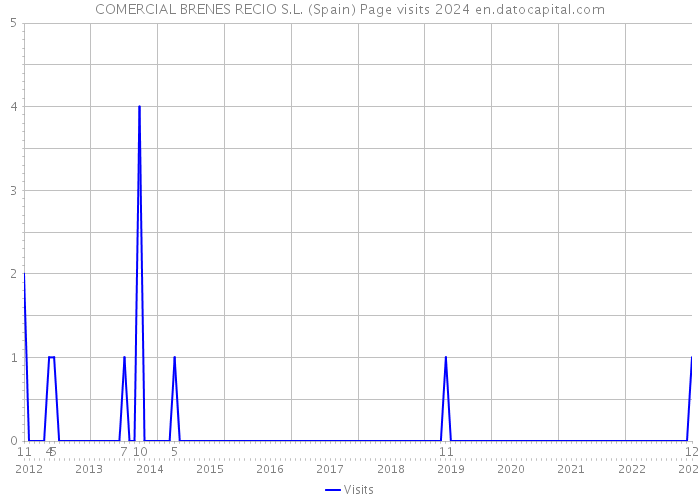 COMERCIAL BRENES RECIO S.L. (Spain) Page visits 2024 