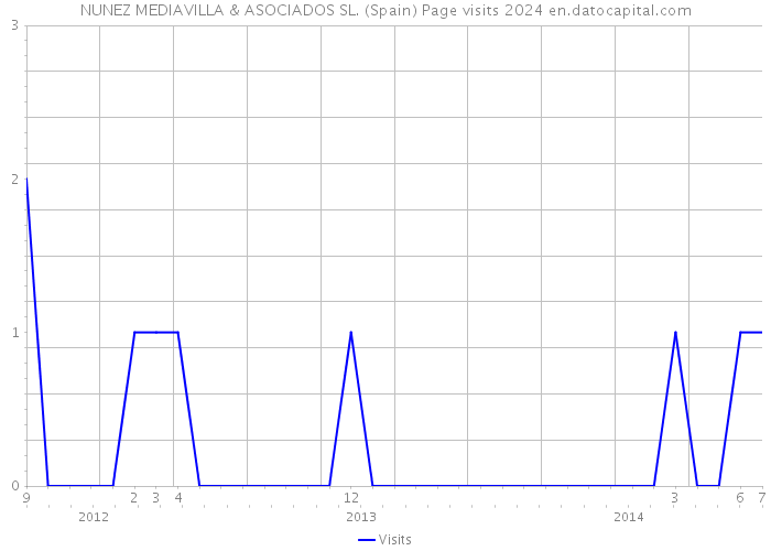 NUNEZ MEDIAVILLA & ASOCIADOS SL. (Spain) Page visits 2024 