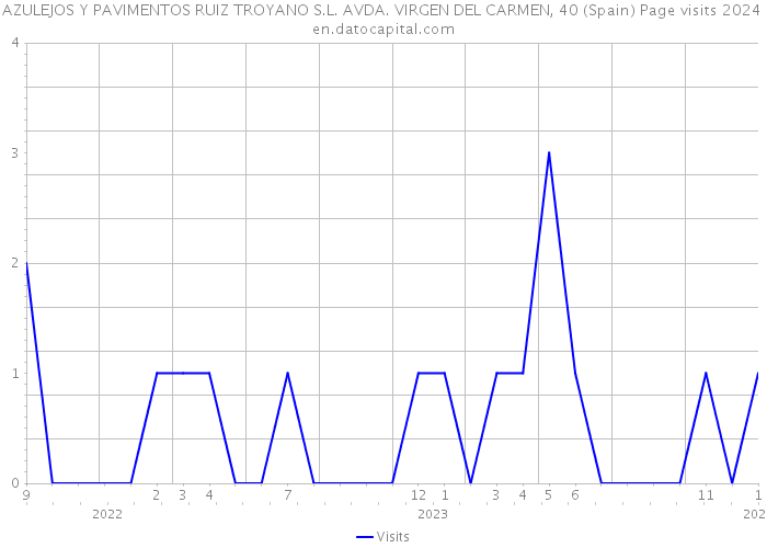 AZULEJOS Y PAVIMENTOS RUIZ TROYANO S.L. AVDA. VIRGEN DEL CARMEN, 40 (Spain) Page visits 2024 