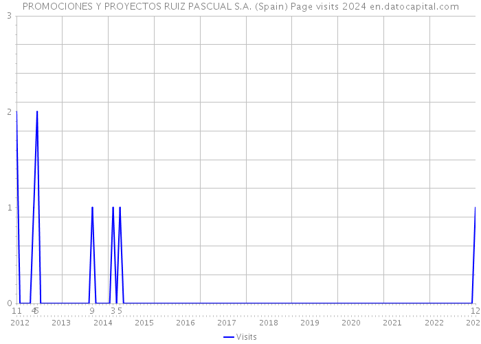 PROMOCIONES Y PROYECTOS RUIZ PASCUAL S.A. (Spain) Page visits 2024 