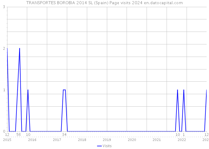 TRANSPORTES BOROBIA 2014 SL (Spain) Page visits 2024 