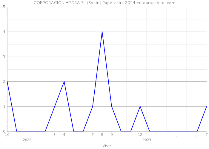 CORPORACION HYDRA SL (Spain) Page visits 2024 