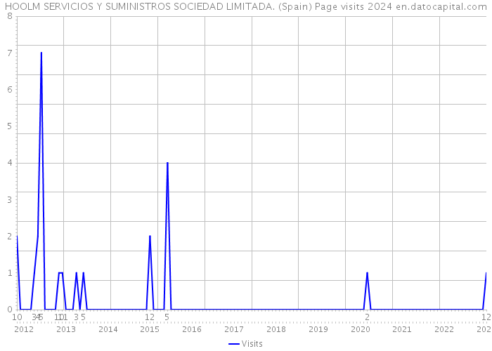 HOOLM SERVICIOS Y SUMINISTROS SOCIEDAD LIMITADA. (Spain) Page visits 2024 