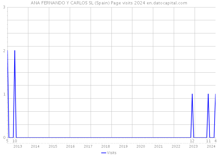 ANA FERNANDO Y CARLOS SL (Spain) Page visits 2024 