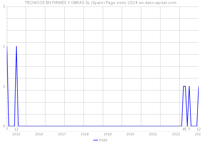 TECNICOS EN FIRMES Y OBRAS SL (Spain) Page visits 2024 