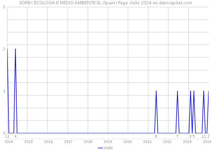 SOREX ECOLOXIA E MEDIO AMBIENTE SL (Spain) Page visits 2024 