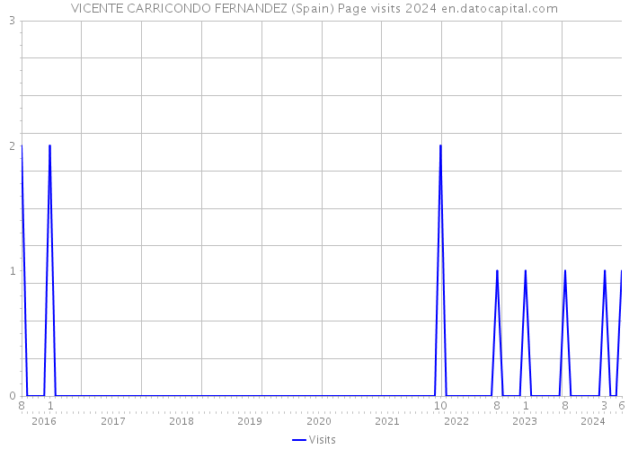 VICENTE CARRICONDO FERNANDEZ (Spain) Page visits 2024 
