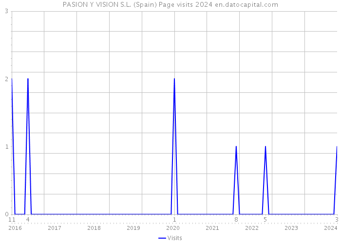 PASION Y VISION S.L. (Spain) Page visits 2024 
