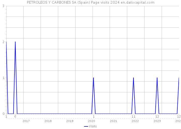 PETROLEOS Y CARBONES SA (Spain) Page visits 2024 