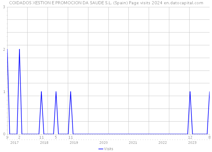 COIDADOS XESTION E PROMOCION DA SAUDE S.L. (Spain) Page visits 2024 