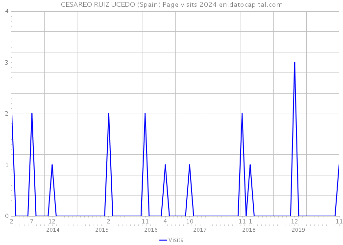 CESAREO RUIZ UCEDO (Spain) Page visits 2024 