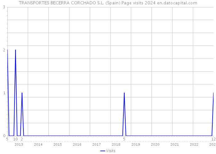 TRANSPORTES BECERRA CORCHADO S.L. (Spain) Page visits 2024 