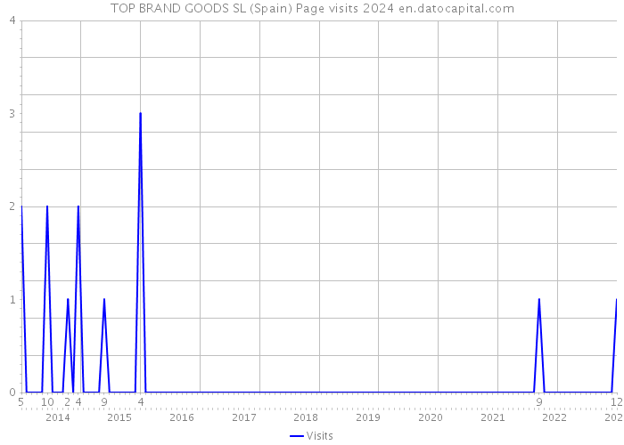 TOP BRAND GOODS SL (Spain) Page visits 2024 