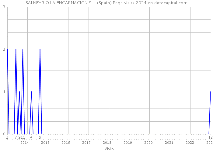BALNEARIO LA ENCARNACION S.L. (Spain) Page visits 2024 
