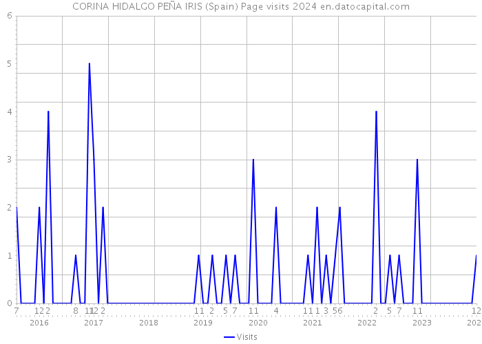 CORINA HIDALGO PEÑA IRIS (Spain) Page visits 2024 