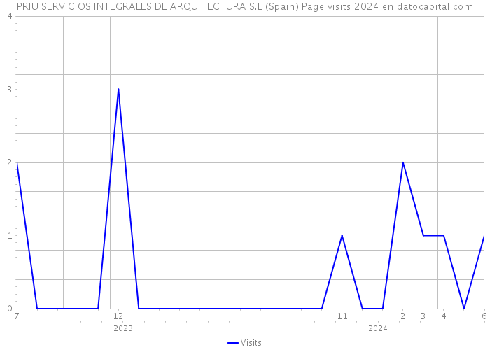 PRIU SERVICIOS INTEGRALES DE ARQUITECTURA S.L (Spain) Page visits 2024 