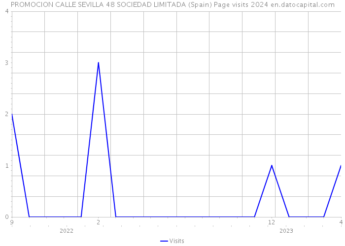 PROMOCION CALLE SEVILLA 48 SOCIEDAD LIMITADA (Spain) Page visits 2024 