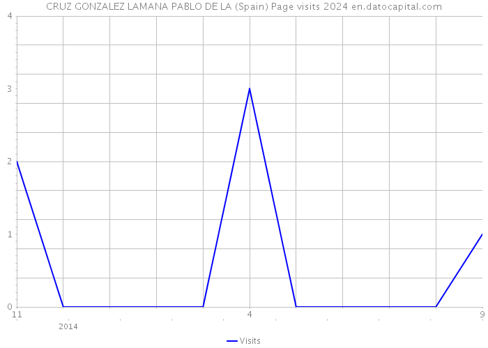 CRUZ GONZALEZ LAMANA PABLO DE LA (Spain) Page visits 2024 