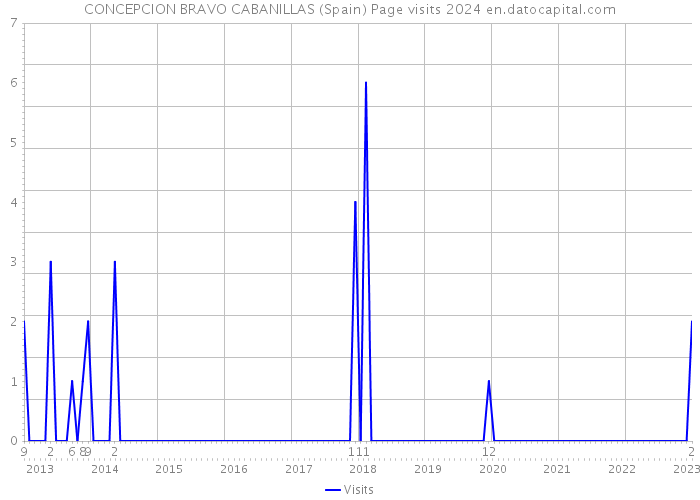 CONCEPCION BRAVO CABANILLAS (Spain) Page visits 2024 