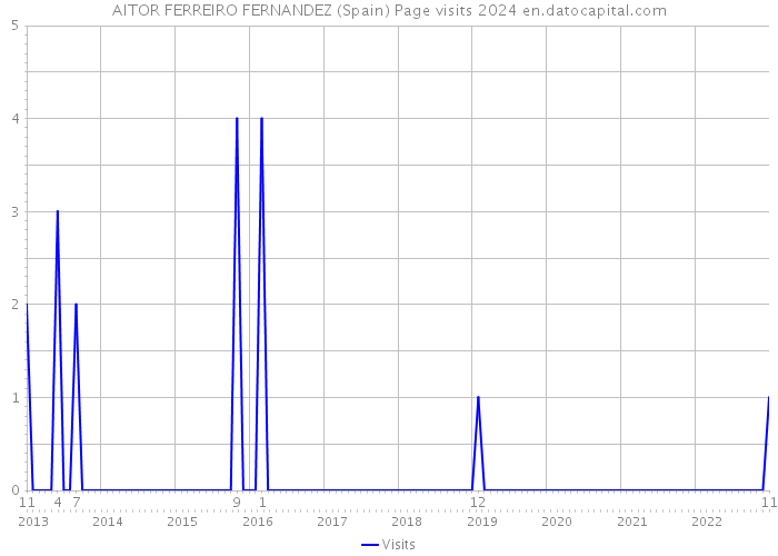 AITOR FERREIRO FERNANDEZ (Spain) Page visits 2024 