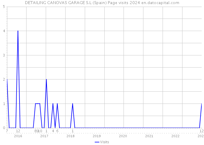 DETAILING CANOVAS GARAGE S.L (Spain) Page visits 2024 