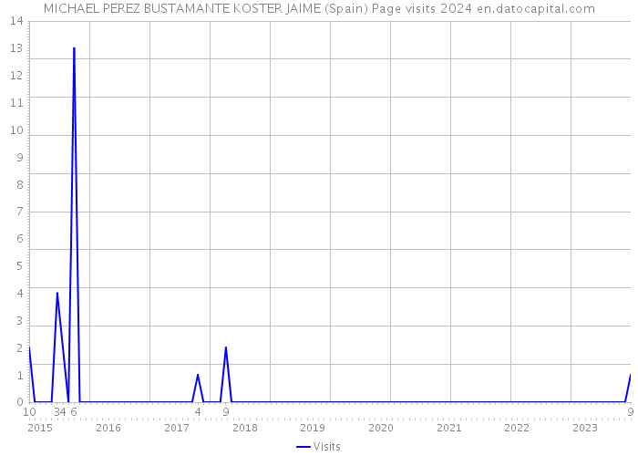 MICHAEL PEREZ BUSTAMANTE KOSTER JAIME (Spain) Page visits 2024 