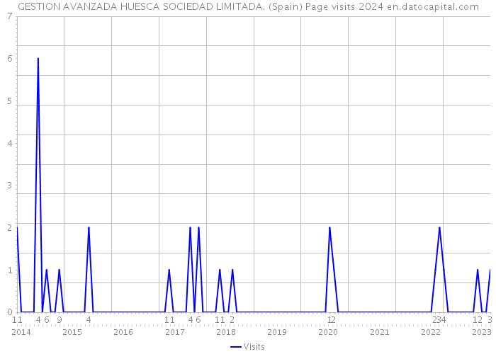 GESTION AVANZADA HUESCA SOCIEDAD LIMITADA. (Spain) Page visits 2024 