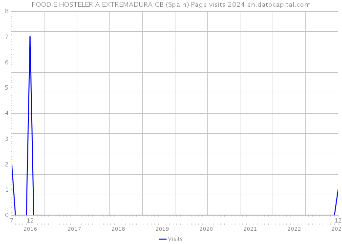 FOODIE HOSTELERIA EXTREMADURA CB (Spain) Page visits 2024 
