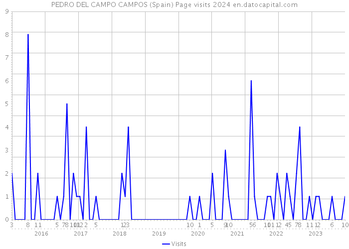 PEDRO DEL CAMPO CAMPOS (Spain) Page visits 2024 