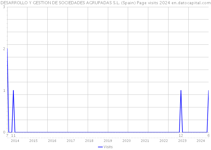 DESARROLLO Y GESTION DE SOCIEDADES AGRUPADAS S.L. (Spain) Page visits 2024 