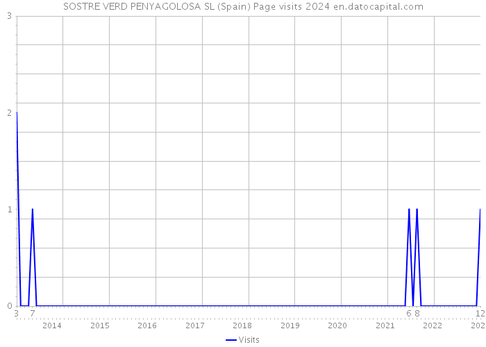 SOSTRE VERD PENYAGOLOSA SL (Spain) Page visits 2024 