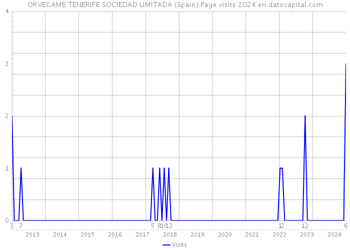 ORVECAME TENERIFE SOCIEDAD LIMITADA (Spain) Page visits 2024 