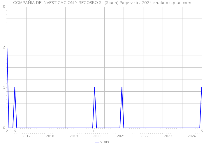 COMPAÑIA DE INVESTIGACION Y RECOBRO SL (Spain) Page visits 2024 