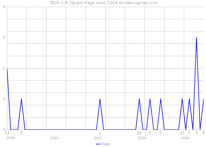 TEVA C.B. (Spain) Page visits 2024 