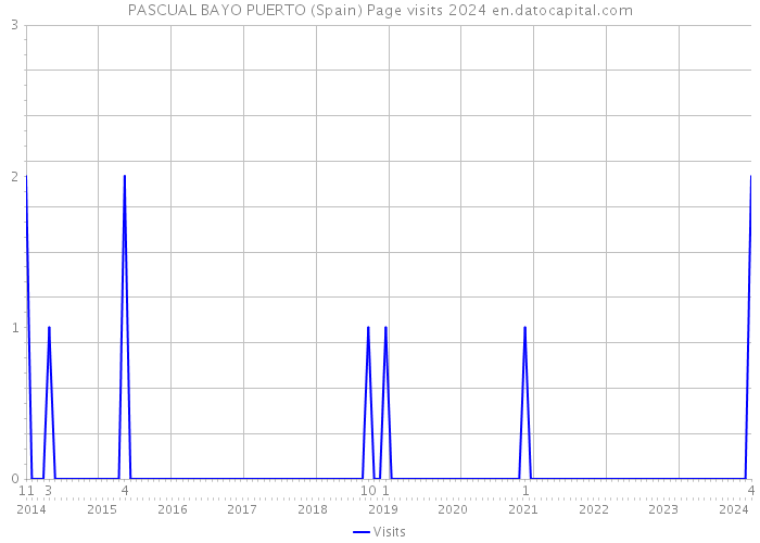 PASCUAL BAYO PUERTO (Spain) Page visits 2024 