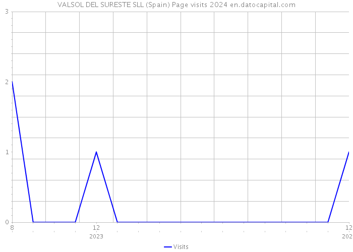 VALSOL DEL SURESTE SLL (Spain) Page visits 2024 