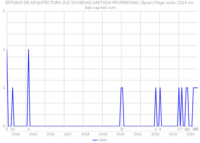 ESTUDIO DE ARQUITECTURA ZUZ SOCIEDAD LIMITADA PROFESIONAL (Spain) Page visits 2024 
