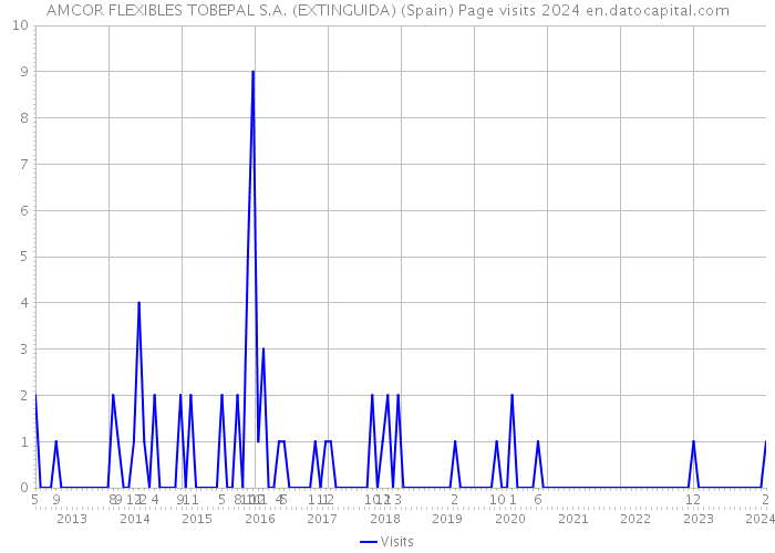 AMCOR FLEXIBLES TOBEPAL S.A. (EXTINGUIDA) (Spain) Page visits 2024 
