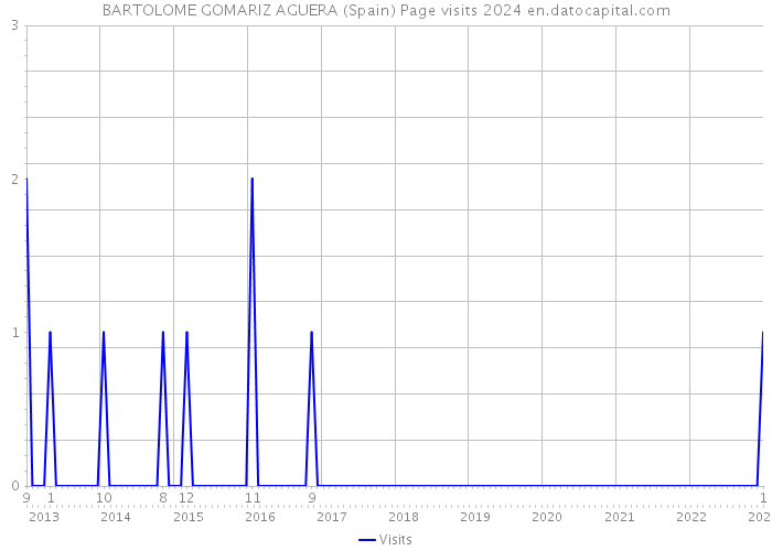BARTOLOME GOMARIZ AGUERA (Spain) Page visits 2024 