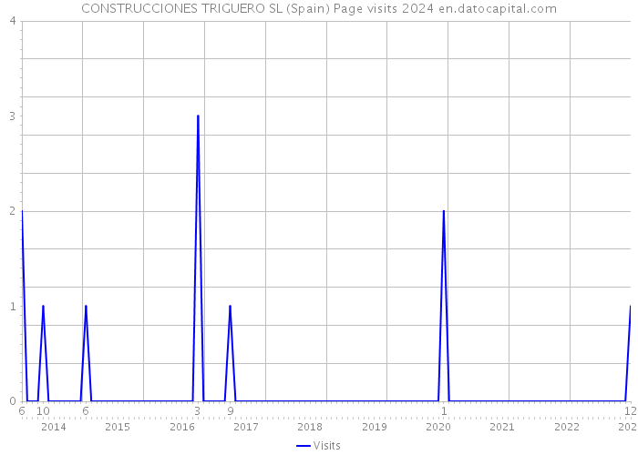 CONSTRUCCIONES TRIGUERO SL (Spain) Page visits 2024 