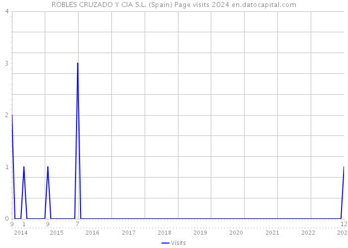 ROBLES CRUZADO Y CIA S.L. (Spain) Page visits 2024 