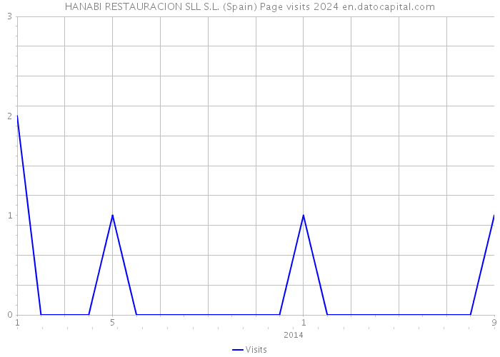 HANABI RESTAURACION SLL S.L. (Spain) Page visits 2024 